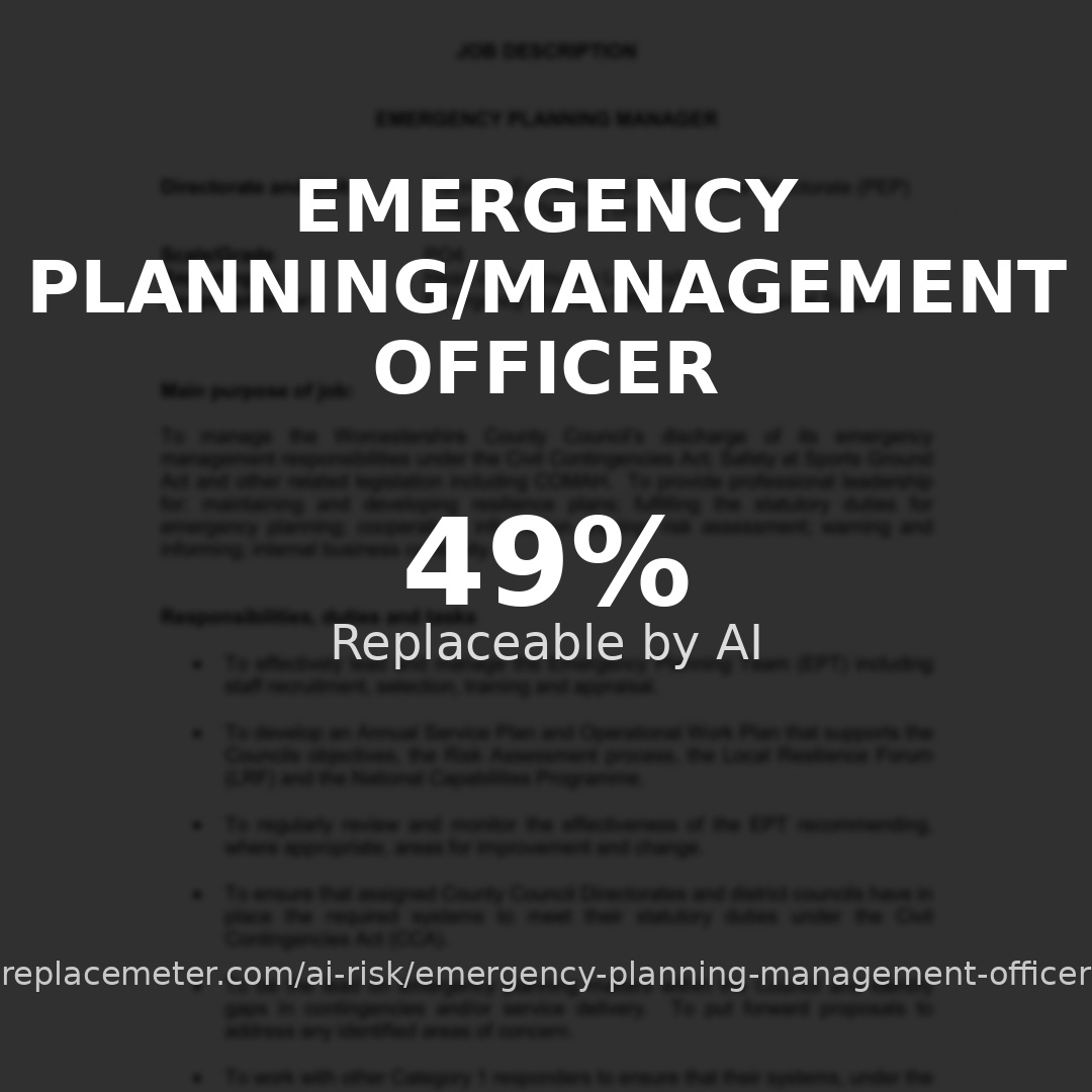 Emergency planning/management officer