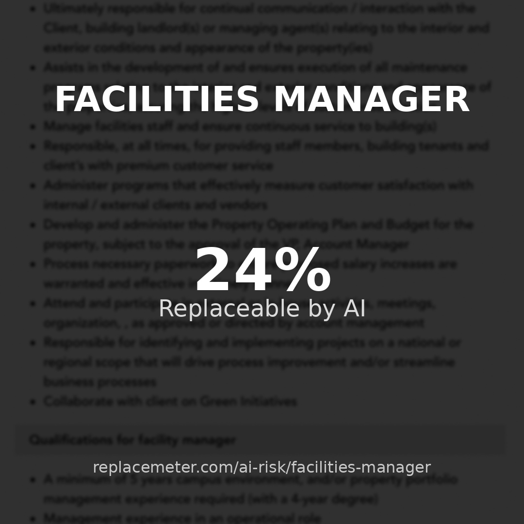 Facilities manager