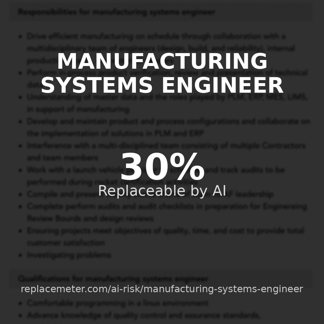 Manufacturing systems engineer