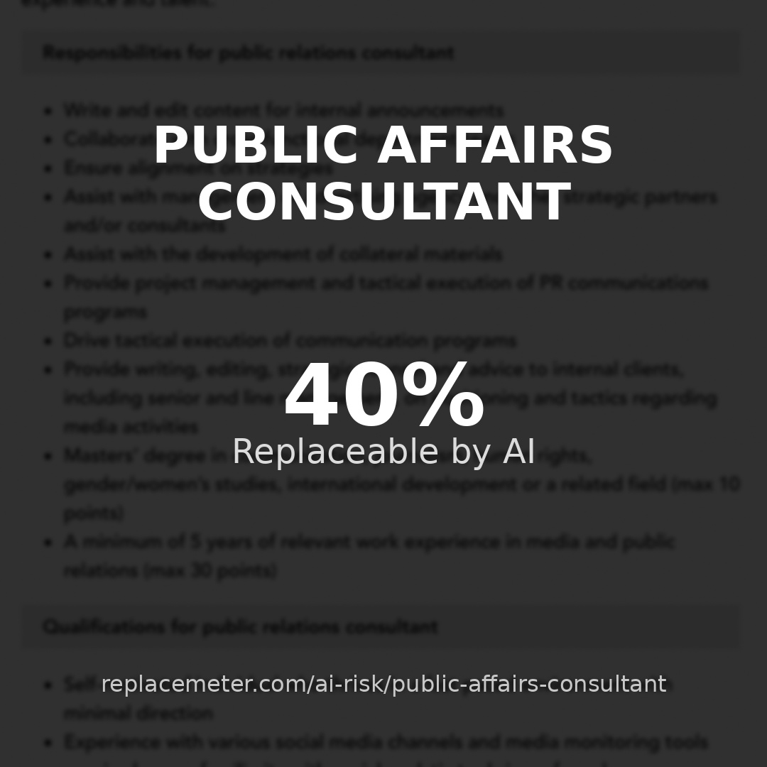 Public affairs consultant