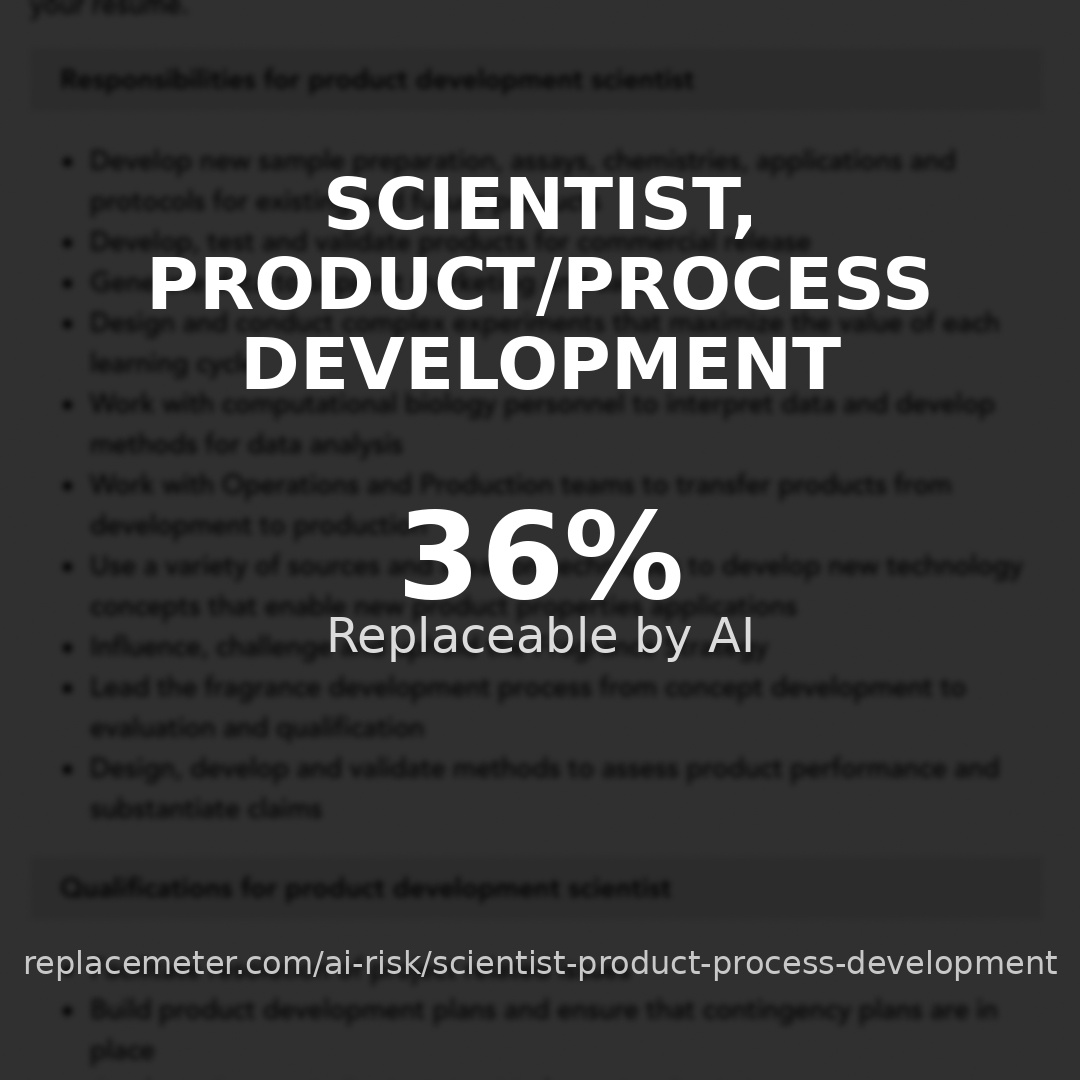 Scientist, product/process development